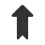 upwards-arrow-with-notched-tail icon