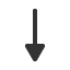 downwards-arrow-with-small-equilateral-arrowhead icon
