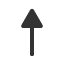 upwards-arrow-with-equilateral-arrowhead icon