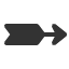 black-feathered-rightwards-arrow icon