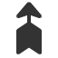 heavy-black-feathered-upwards-arrow icon