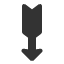 wedge-tailed-downwards-arrow icon