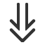 open-outlined-downwards-arrow icon