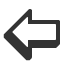 leftwards-bottom-shaded-white-arrow icon