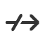 rightwards-arrow-with-stroke icon