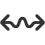 left-right-wave-arrow icon