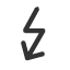 downwards-zigzag-arrow icon