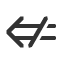 leftwards-double-arrow-with-stroke icon