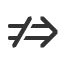 rightwards-double-arrow-with-stroke icon