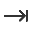 rightwards-arrow-to-bar icon