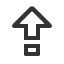 upwards-white-arrow-from-bar icon