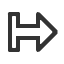 rightwards-white-arrow-from-wall icon
