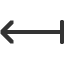 long-leftwards-arrow-from-bar icon
