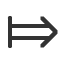 rightwards-double-arrow-from-bar icon