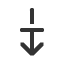 downwards-arrow-with-horizontal-stroke icon