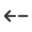 leftwards-double-dash-arrow icon