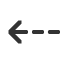 leftwards-triple-dash-arrow icon