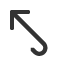 north-west-arrow-with-hook icon
