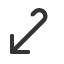 south-west-arrow-with-hook icon