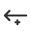 leftwards-arrow-with-plus-below icon