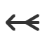 leftwards-arrow-through-less-than icon