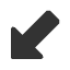 south-west-black-arrow icon