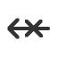 leftwards-arrow-through-x icon