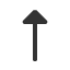 upwards-triangle-headed-arrow icon