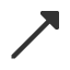 north-east-triangle-headed-arrow icon