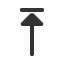 upwards-triangle-headed-arrow-to-bar icon