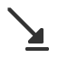 south-east-triangle-headed-arrow-to-bar icon