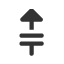upwards-triangle-headed-arrow-with-double-horizontal-stroke icon