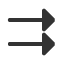 rightwards-triangle-headed-paired-arrows icon