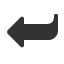 black-curved-downwards-and-leftwards-arrow icon