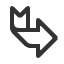 ribbon-arrow-down-right icon