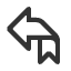 ribbon-arrow-up-left icon