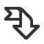 ribbon-arrow-right-down icon