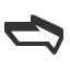 front-tilted-shadowed-white-rightwards-arrow icon