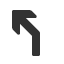 arrow-pointing-upwards-then-north-west icon
