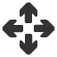 four-directions-nav-barb-arrow icon