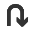 clockwise-u-shaped-up-down-nav-barb-arrow icon