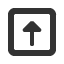 upwards-square-empty-triangle-headed-arrow icon