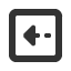 leftwards-square-empty-dash-triangle-headed-arrow icon