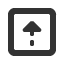 upwards-square-empty-dash-triangle-headed-arrow icon