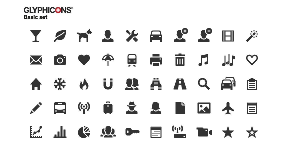 sharp and clean symbols