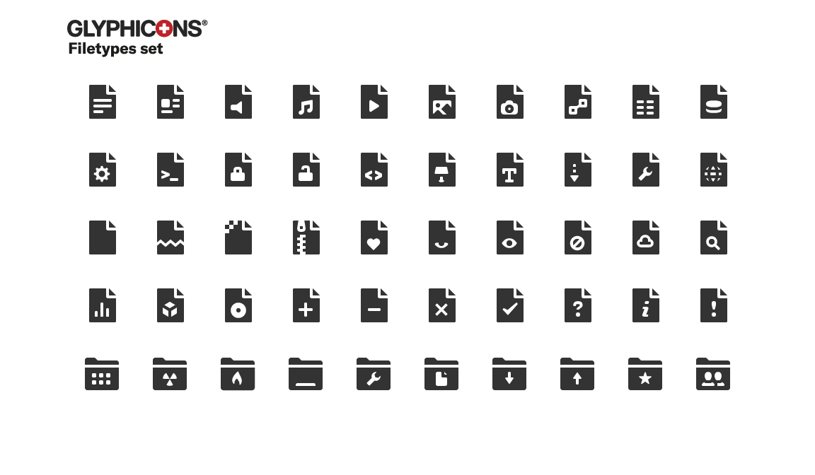 Sharp And Clean Symbols Glyphicons