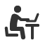 sitting-laptop icon