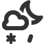 sleet-showers-light-night icon